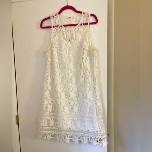 White crochet dress
